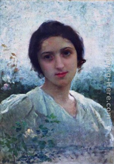 Eugenie Lucchesi, etude painting - Charles Amable Lenoir Eugenie Lucchesi, etude art painting